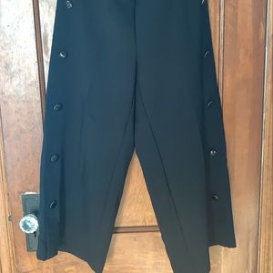 Cropped wide leg sailor pants